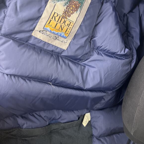 Eddie Bauer Coat Jacket X-Large Men’s Green Good Down Ridge Line - Picture 11 of 14